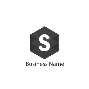S harfi Logo tasarım şablonu