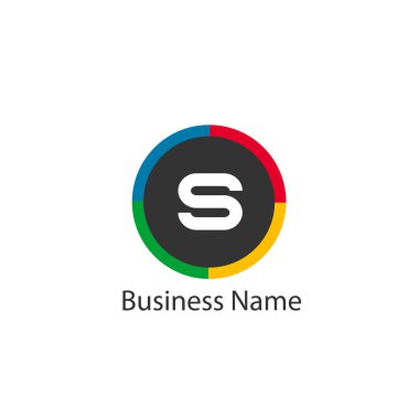 S harfi Logo tasarım şablonu