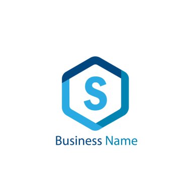 S harfi Logo tasarım şablonu