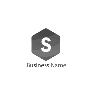 S harfi Logo tasarım şablonu