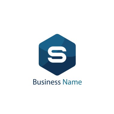 S harfi Logo tasarım şablonu