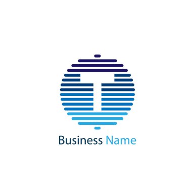 Mektup T Logo tasarım şablonu