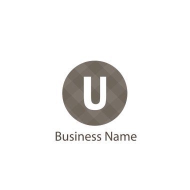 U harfi Logo tasarım şablonu