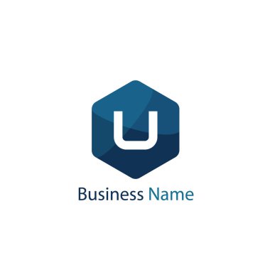 U harfi Logo tasarım şablonu