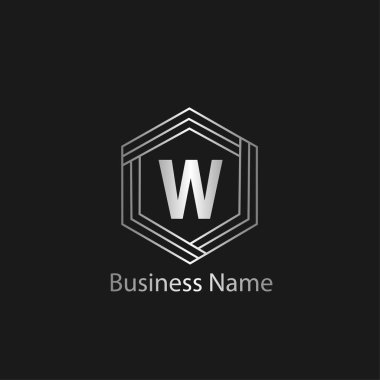 Harf W Logo tasarım şablonu