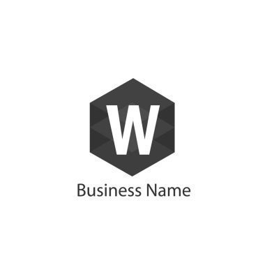Harf W Logo tasarım şablonu