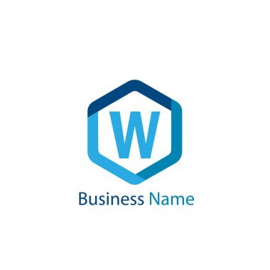 Harf W Logo tasarım şablonu