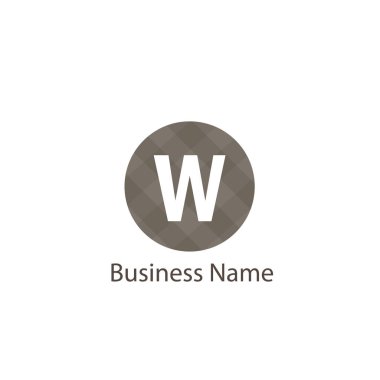 Harf W Logo tasarım şablonu