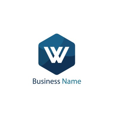 Harf W Logo tasarım şablonu