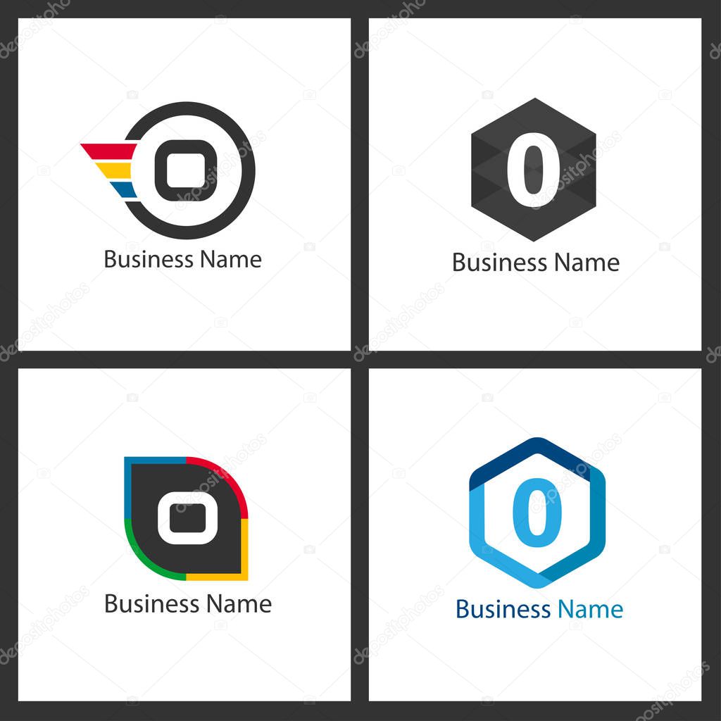 Letter O Logo Set Design