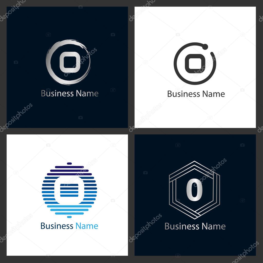 Letter O Logo Set Design