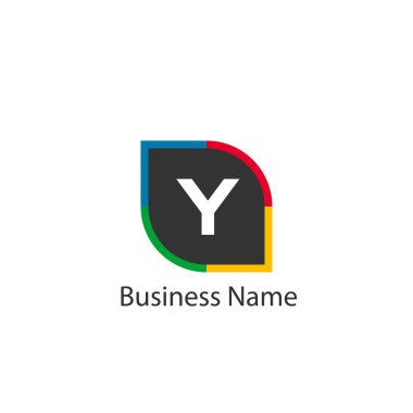 Mektup Y Logo tasarım şablonu