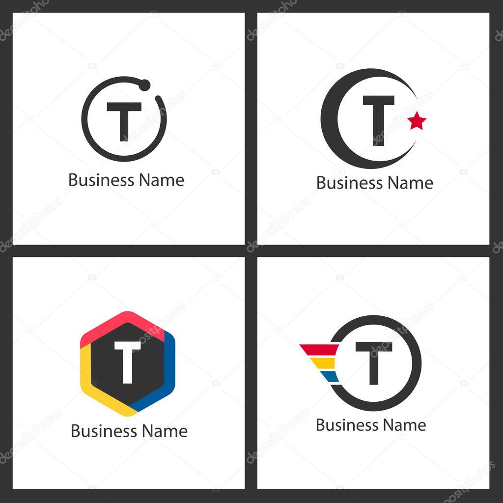Letter T Logo Set Design