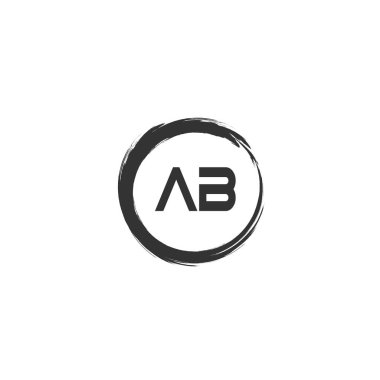 İlk Harf AB Logo Şablonu Tasarımı