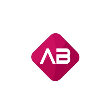 İlk Harf AB Logo Şablonu Tasarımı