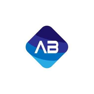 İlk Harf AB Logo Şablonu Tasarımı