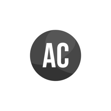 İlk Harf AC Logo Şablonu Tasarımı