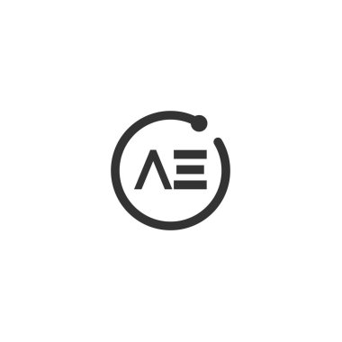 İlk Harf Ae Logo tasarım şablonu