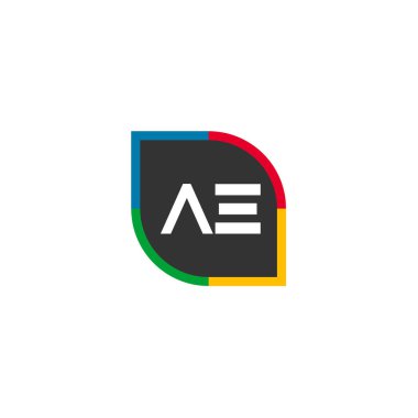 İlk Harf Ae Logo tasarım şablonu