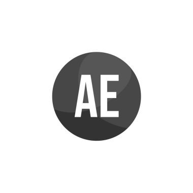 İlk Harf Ae Logo tasarım şablonu