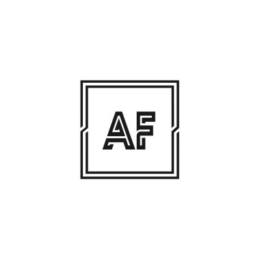 İlk Harf AF Logo Şablonu Tasarımı