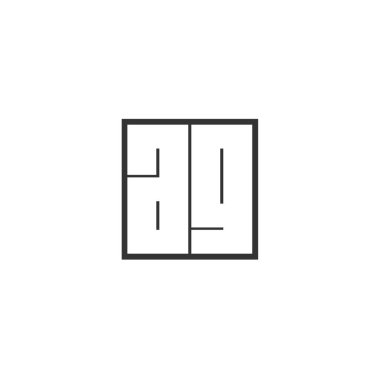 İlk Harf AG Logo Şablonu Tasarımı