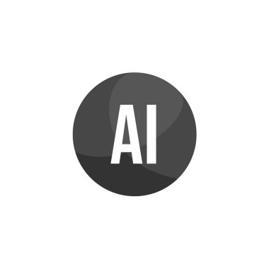 İlk harf AI Logo tasarım şablonu