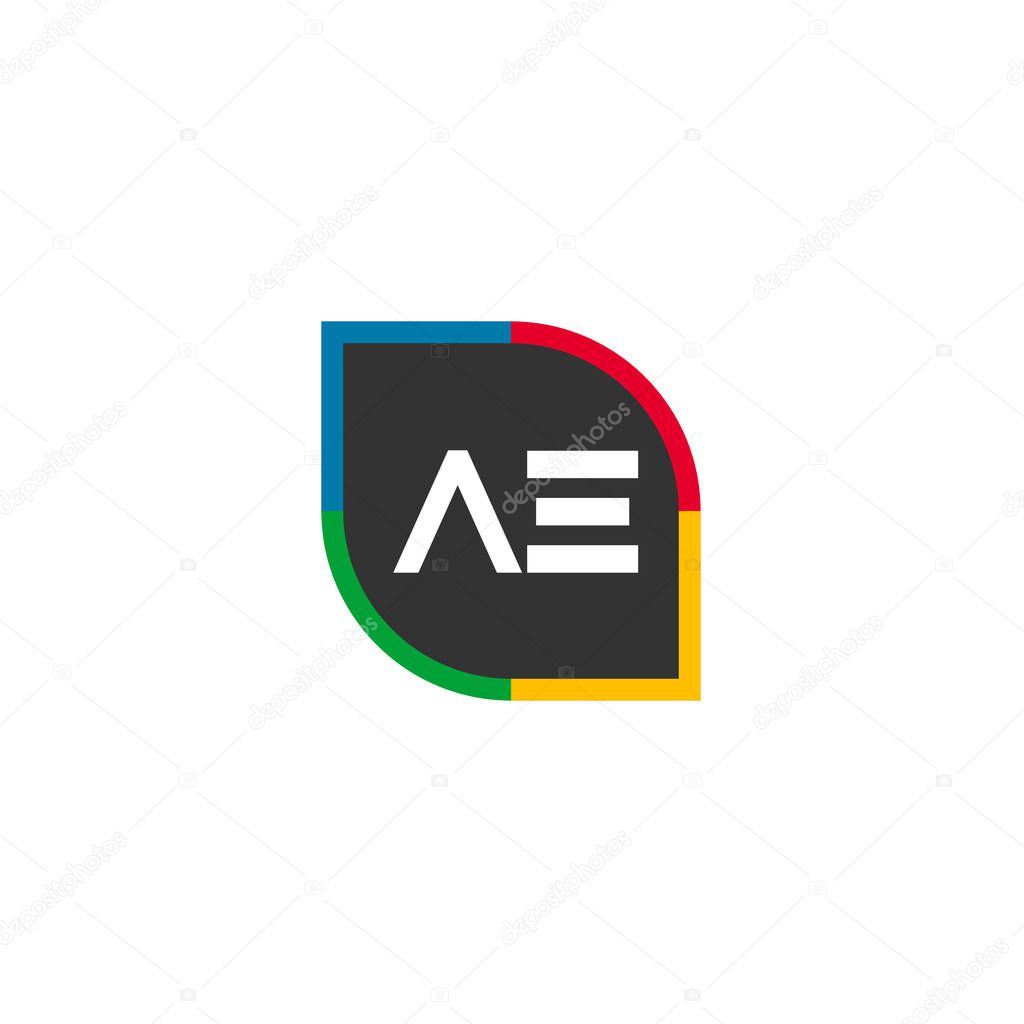 Initial Letter AE Logo Template Design