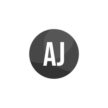 İlk harf Aj Logo şablonu tasarım