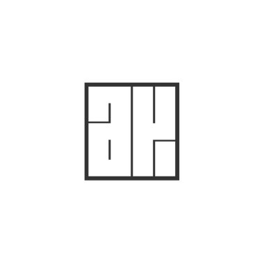 İlk mektup Ak Logo tasarım şablonu