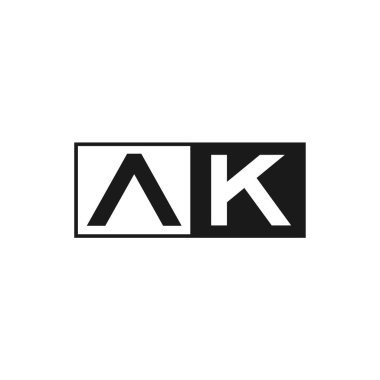 İlk mektup Ak Logo tasarım şablonu
