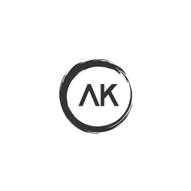 İlk mektup Ak Logo tasarım şablonu