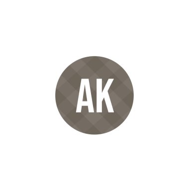 İlk mektup Ak Logo tasarım şablonu