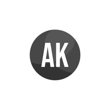 İlk mektup Ak Logo tasarım şablonu