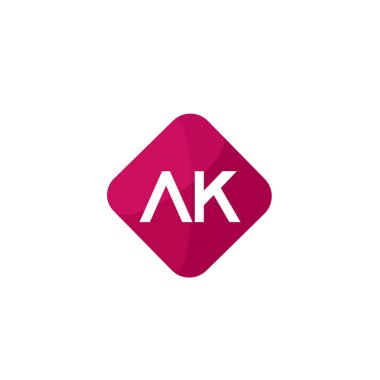 İlk mektup Ak Logo tasarım şablonu