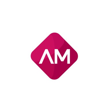 İlk harf Am Logo tasarım şablonu