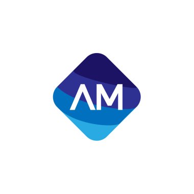 İlk harf Am Logo tasarım şablonu
