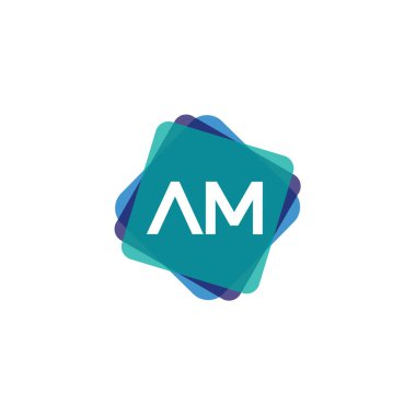 İlk harf Am Logo tasarım şablonu