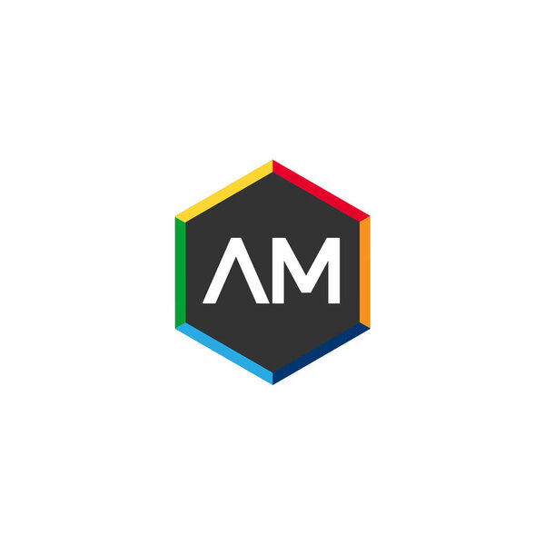 Initial Letter AM Logo Template Design
