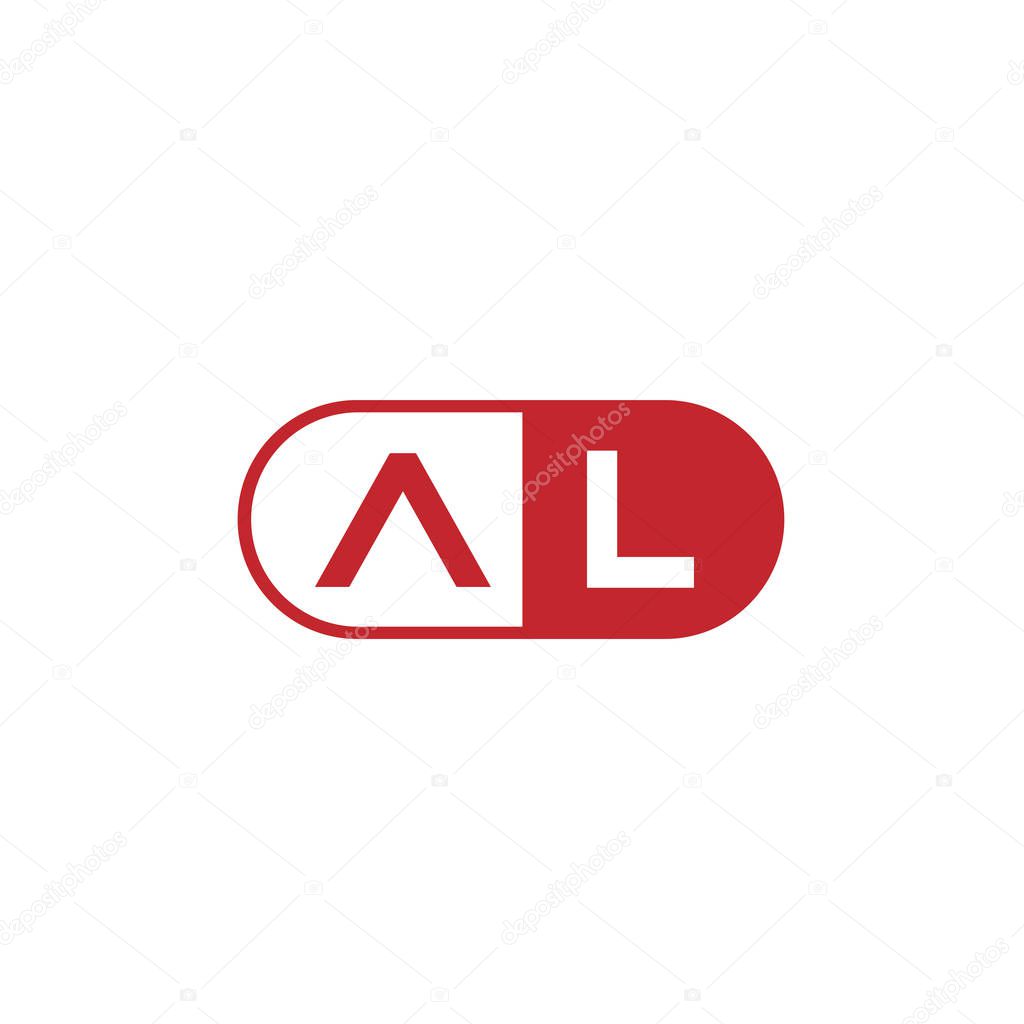 Initial Letter AL Logo Template Design