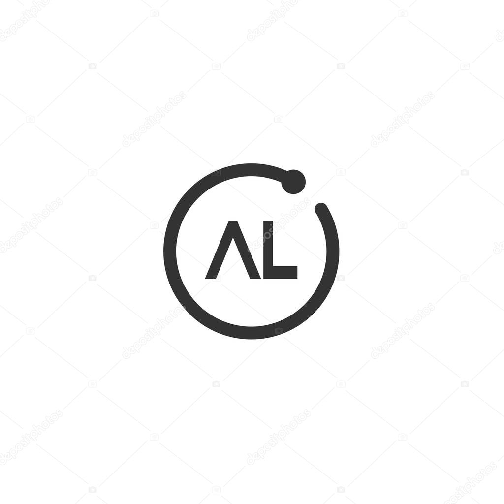 Initial Letter AL Logo Template Design
