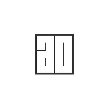 İlk harf Ao Logo tasarım şablonu