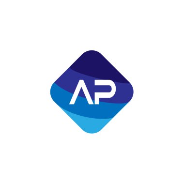 İlk Harf AP Logo Şablonu Tasarımı