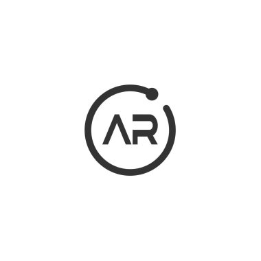 İlk Harf AR Logo Şablonu Tasarımı