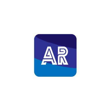 İlk Harf AR Logo Şablonu Tasarımı