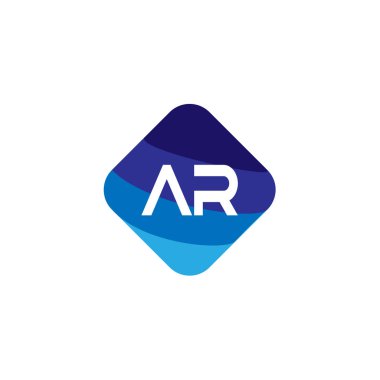 İlk Harf AR Logo Şablonu Tasarımı