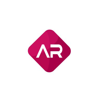 İlk Harf AR Logo Şablonu Tasarımı
