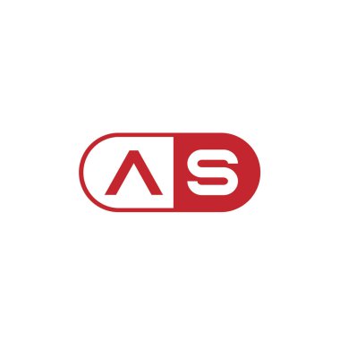 İlk Harf AS Logo Şablonu Tasarımı
