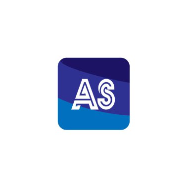 İlk Harf AS Logo Şablonu Tasarımı