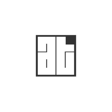 İlk Harf AT Logo Şablonu Tasarımı